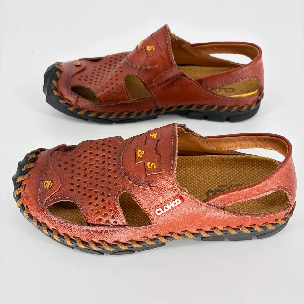 CLOHOO mens leather
